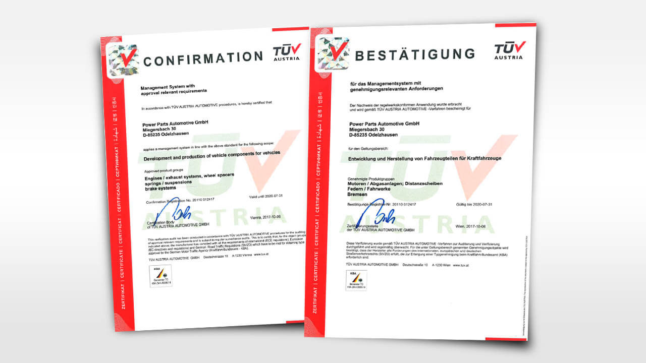 Power Parts Automotive Auspuffteile, Verschleißteile, Tuning